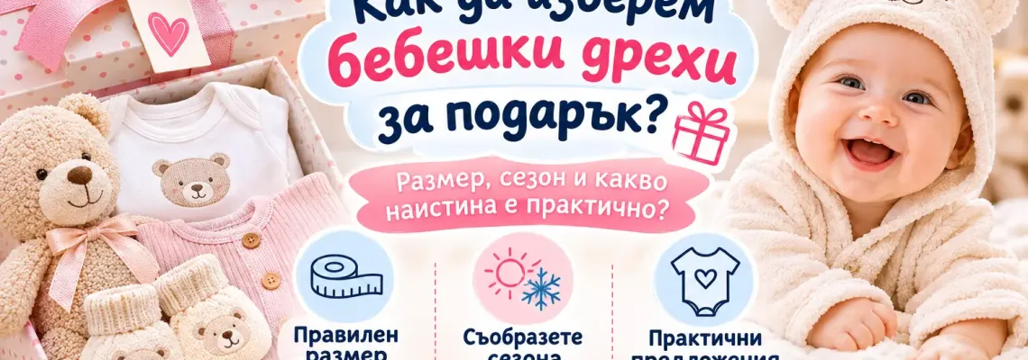 Как да изберем бебешки дрехи за подарък – размер, сезон и какво наистина е практично?