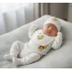 Бебешки комплект за новородено от 5 части с принт на пчеличка