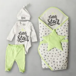 Комплект за изписване Little Star в зелен цвят с 5 части