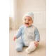 Бебешки ромпър с шапка в син цвят Бебешки ромпър с шапка в син цвят