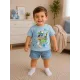 Бебешка тениска Paw Patrol с Роки в светлосин цвят