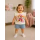 Бебешка тениска Paw Patrol със Скай в прасковен и кремав цвят Бебешка тениска Paw Patrol със Скай в прасковен и кремав цвят
