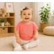 Бебешка памучна тениска с надпис „Smile“ в два цвята