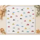 Бебешка муселинова памучна пелена с щампа на коли 80 x 90 см