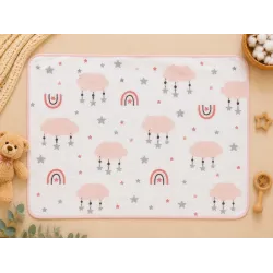 Бебешка муселинова пелена с облачета 80 x 90 см