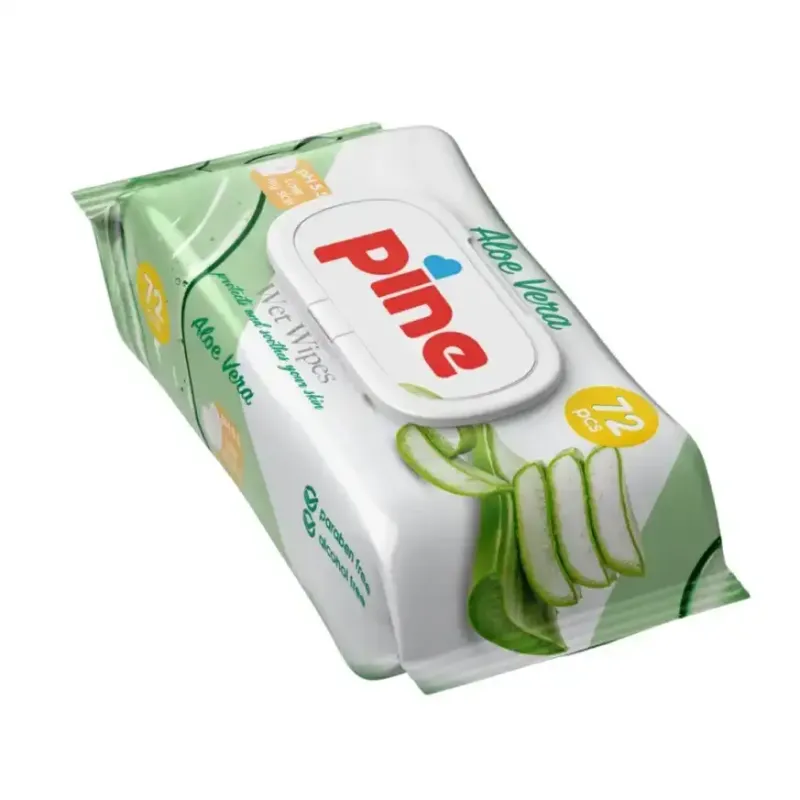 Бебешки мокри кърпи Pine Aloe Vera без алкохол 72 броя