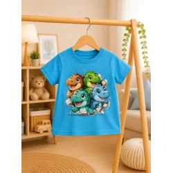 Бебешка тениска Dino в син цвят