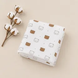 Бебешка пелена с кафяви мечета 80 x 90 см