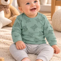 Бебешка блуза с мечета в светлозелен цвят